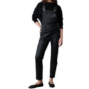 NEW DAZE broadway slim cropped overall in black coated